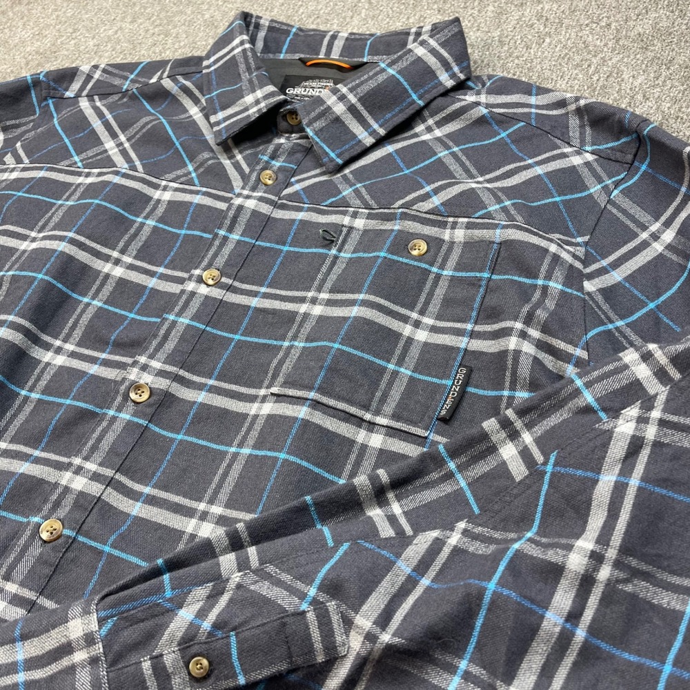 Grundéns Steelhead Flannel Shirt Mens 3XL Plaid Long‎ Sleeve Fishing Button Down